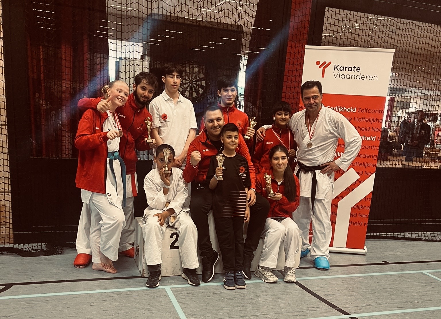 Hasko Karate Club team with coaches and students after a competition